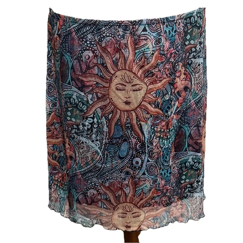 Sun Print Skirt 1X Whimsigoth
